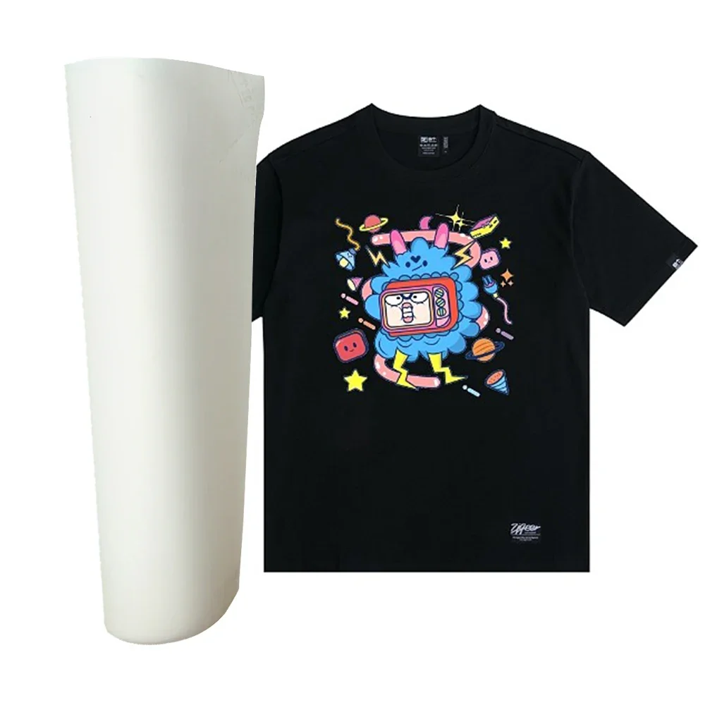 Dtf pet heat transfer film Roll 30/60cm Cold Peel and Hot Peel Inkjet Printer PET Transfer DTF Film for T-shirt printing