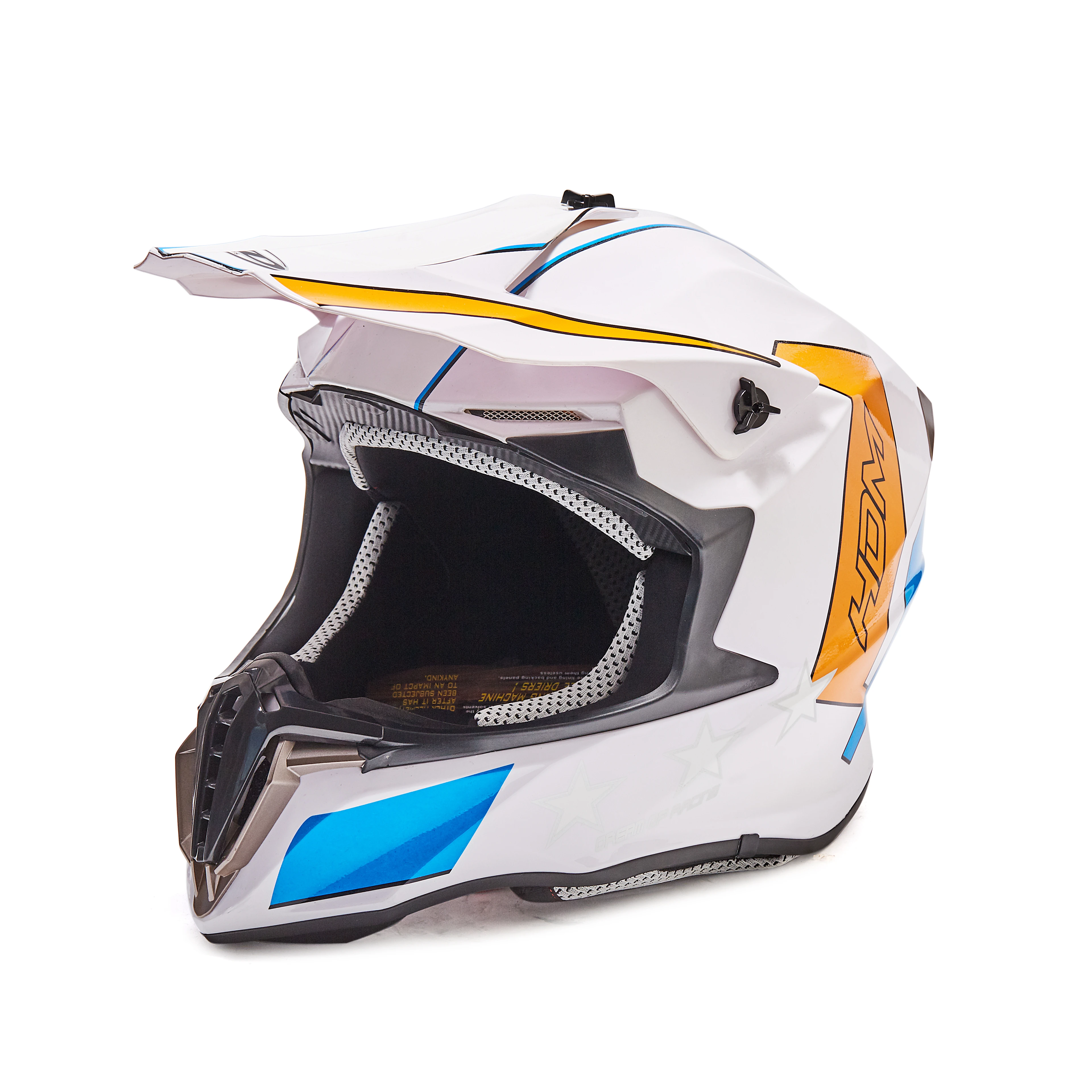 

ABS unisex motorcycle helmet DOT ECE certified dual lens detachable lining accessory motorcycle off-road white helmet