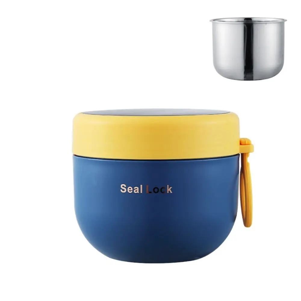 

600ML Thermal Lunch Box with Spoon Leak Proof Insulated Soup Cup Microwaveable Detachable Vacuum Thermal Jar Porridge