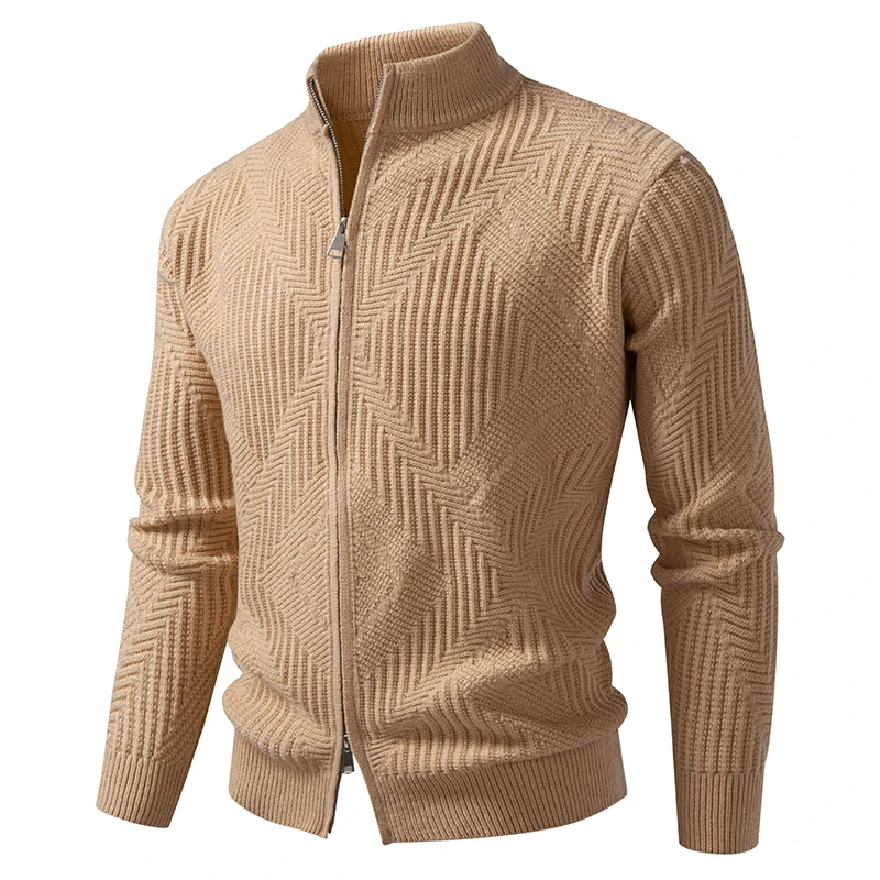 

2025 Men's Cardigans Thick Warm Fashion Long Sleeved Casual Pullover Knitted Sweater