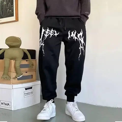 2025 트렌드 남성 운동복 여성용 대형 대형 조깅 streetwear 스포츠 조깅 브랜드 양털 따뜻한 바지 의류