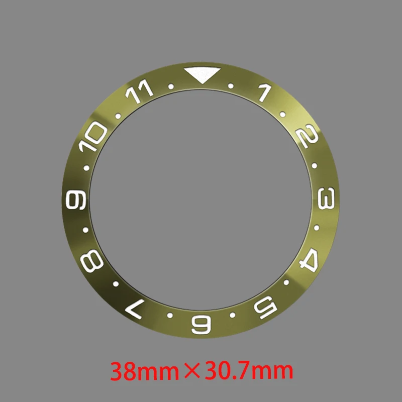 38mm Curved Ceramics Bezel Insert Fits GMT SUB SKX007 SKX009 Watch Case NH35 NH36 Movement Watch Bezel Rings Refit Accessories