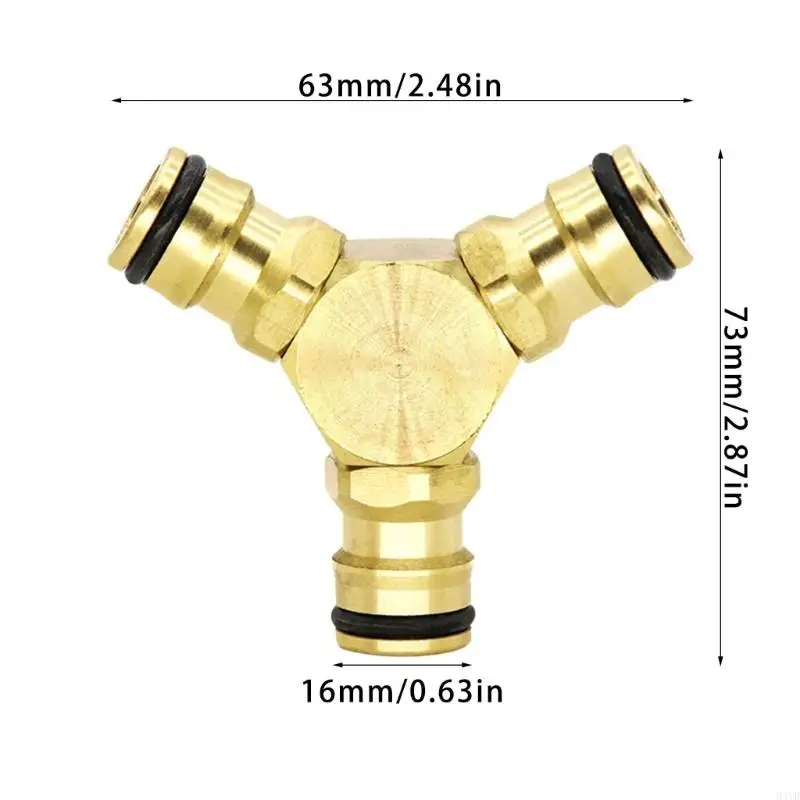 Strong Brass 3 Way Quick Connection Hose Adapter Corrosion Resist for Washing & Multi Purpose Water Pipe Connection M4YD