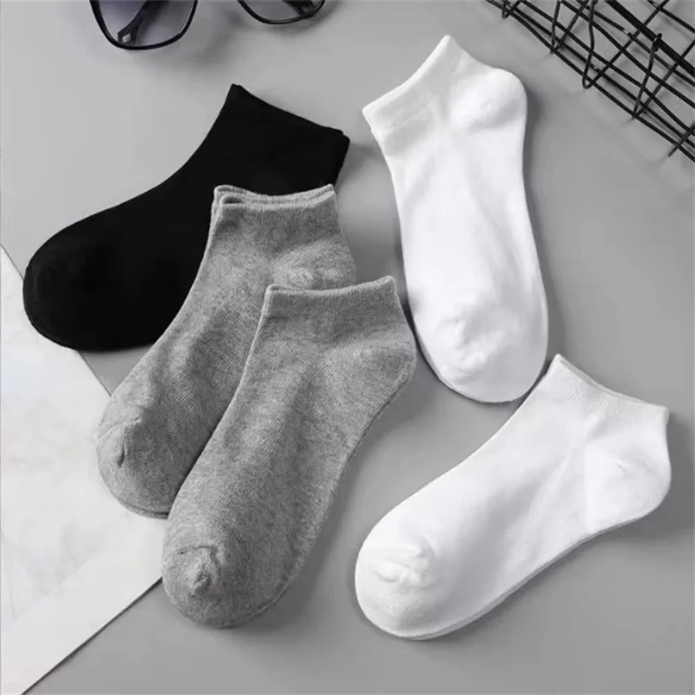 

New Solid Color Boat Socks Low Cut Odor Proof Sports Socks Sweat Absorbing Breathable Ankle Socks Unisex