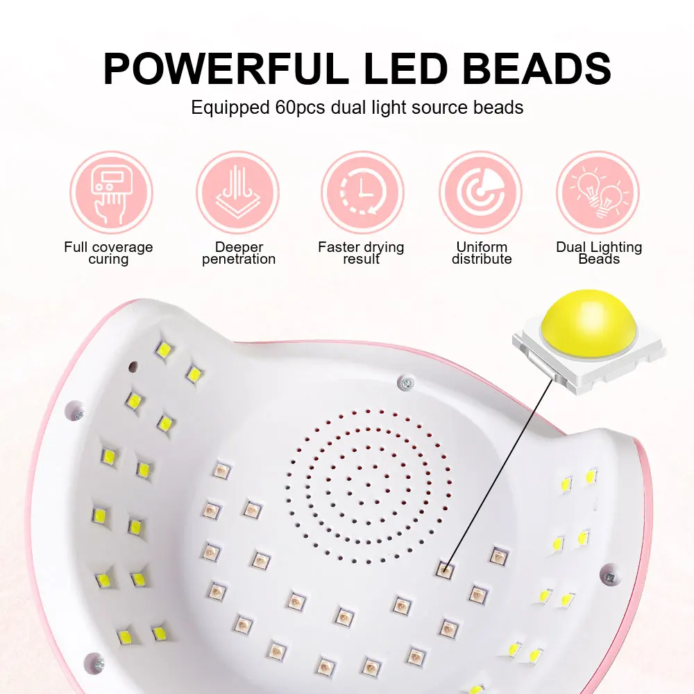Led Uv Licht Droger Voor Nagels Gel Polish Met 42 Leds 4 Timer Instelling Lcd-Scherm Auto Sensor Professionele Nagel Licht