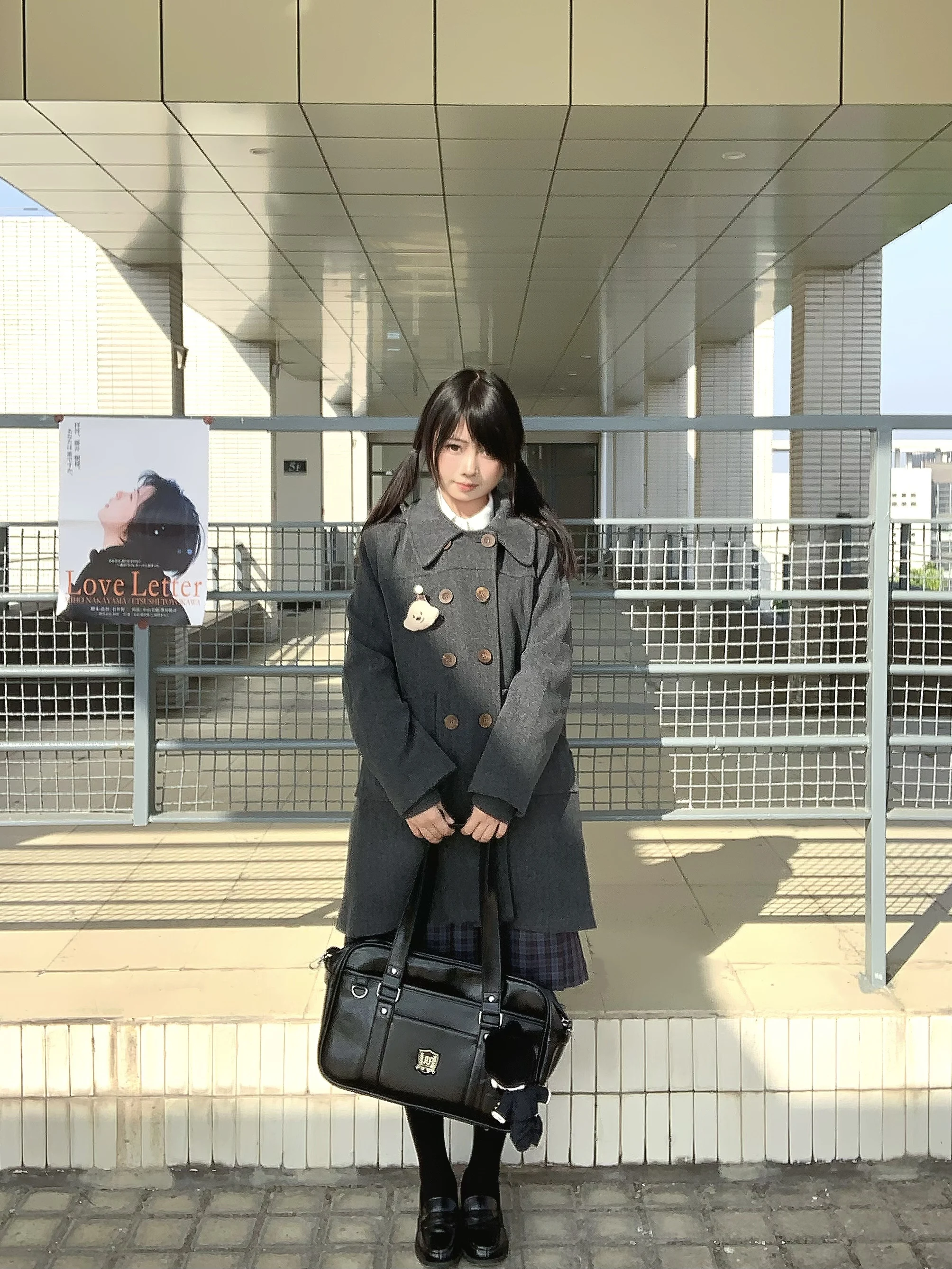 

Warm Comfortable Detachable Plaid Hat Woolen Coat Original JK orm Jaet College Sle Ice Cr And We Thi Winter Coat