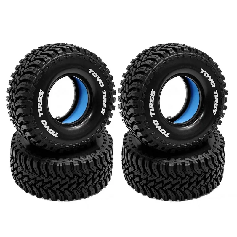 4 Stück 65mm 1,3" Gummireifen für 1/18 1/24 RC Crawler Auto FCX24 FCX24M TRX4M SCX24 AX24 Upgrade-Teile Zubehör