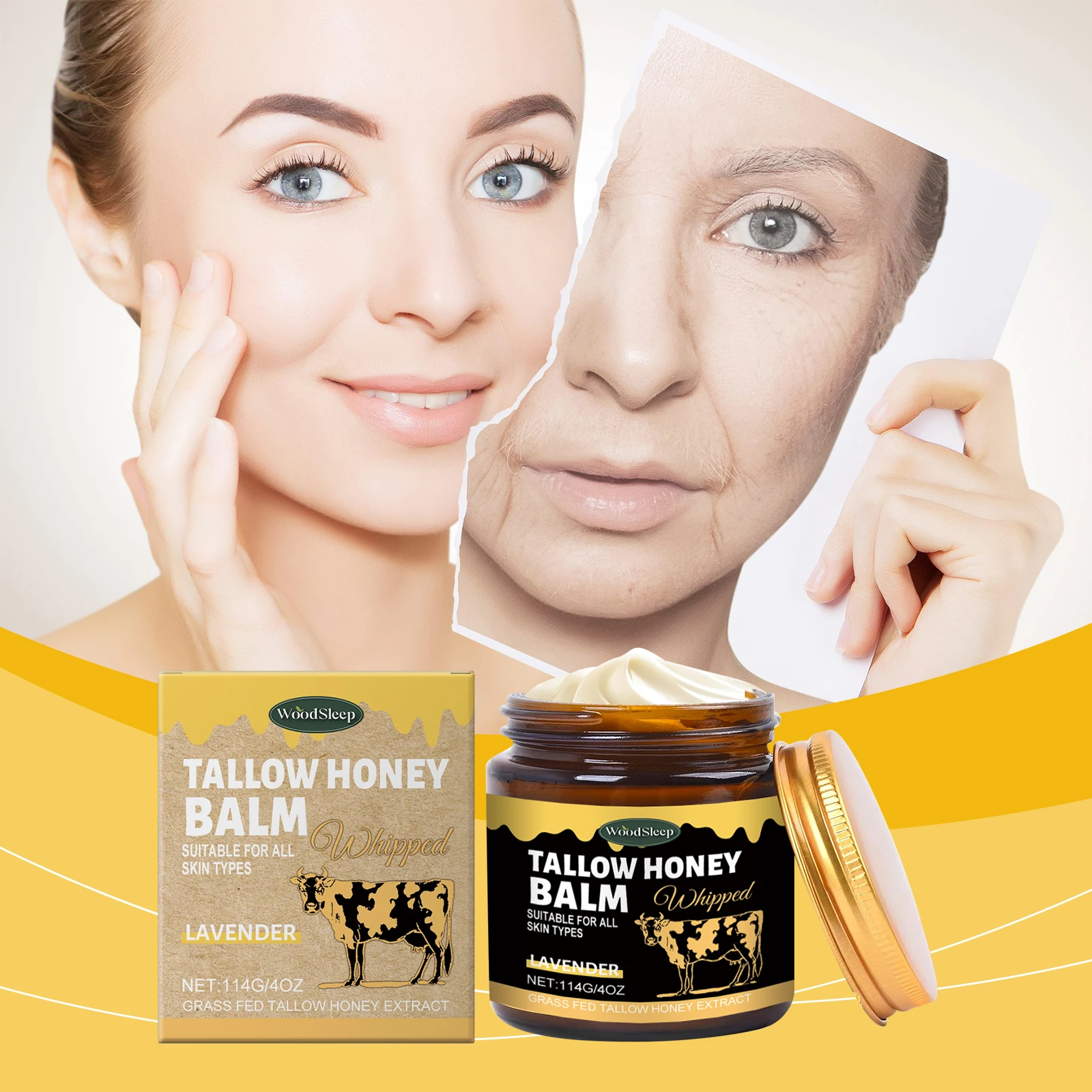 

Shea Butter & Honey Skin Care Cream - Gentle Nourishment for Skin, Enhancing Elasticity & Keeping Skin Plump, Smooth & Moist