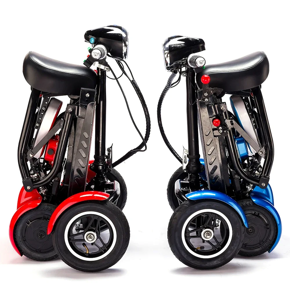 

4 Wheels Folding Scooter Lightweight Portable Mobility Scooter for Adults Elderly and Disabled Outdoor Travel