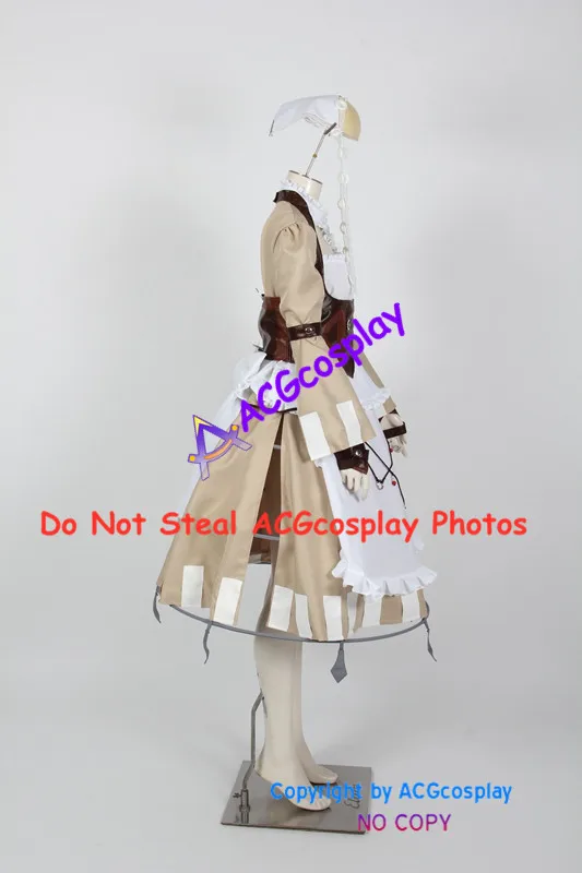 Fire Emblem Awakening Lissa Cosplay Costume include the bird cage pannier and headwear acgcosplay