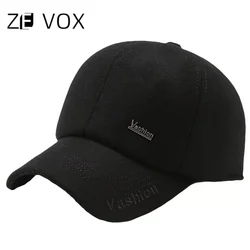 Men's Baseball Cap Adjustable Autumn Winter Male Warm Golf Sport Hat Fashion Designer Cotton Wool Black Fishing Trucker Hat