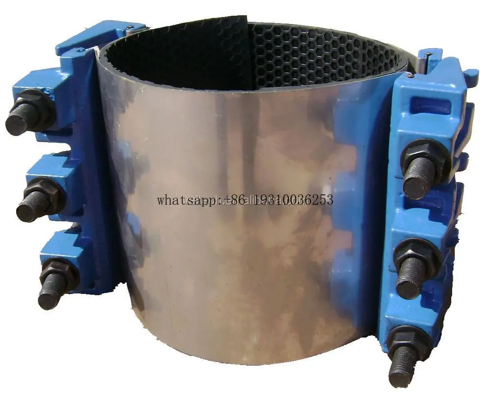 

Pipe Repair Clamp Connect Ductile Iron Jaw Stainless Steel Pipe Band Repair Clamp