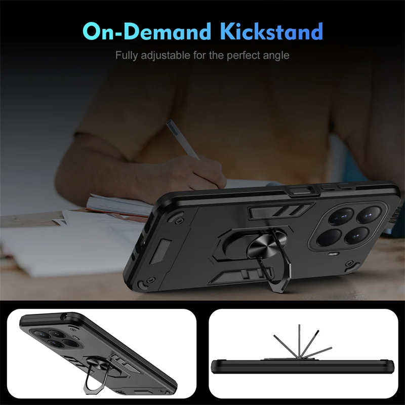 Military Armor Shockproof Case for Xiaomi 17T Pro Mi 17T 5G Protective Cover Ring Stand Holder Fundas Coque view 2