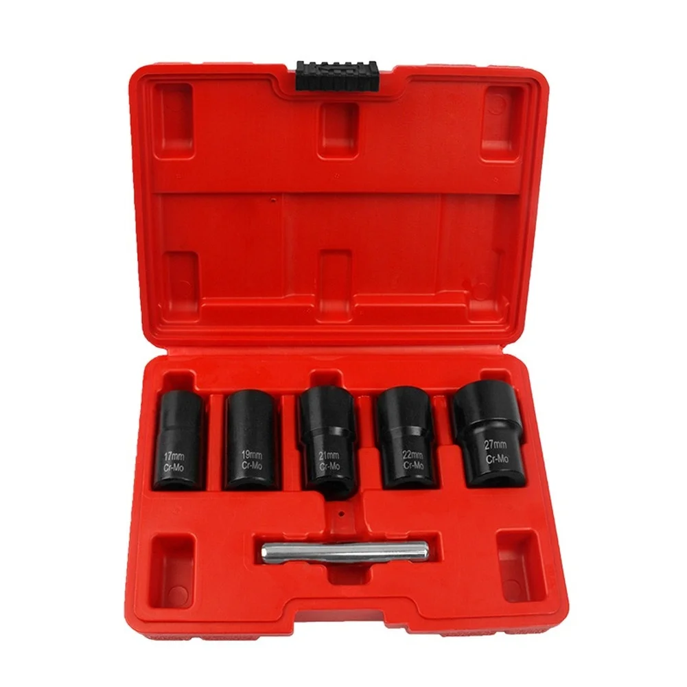 

6 Piece Car Tire Stripped Screw Extractor Set Chromium Steel Car Maintenance Tools With A Plastic Case For Organized