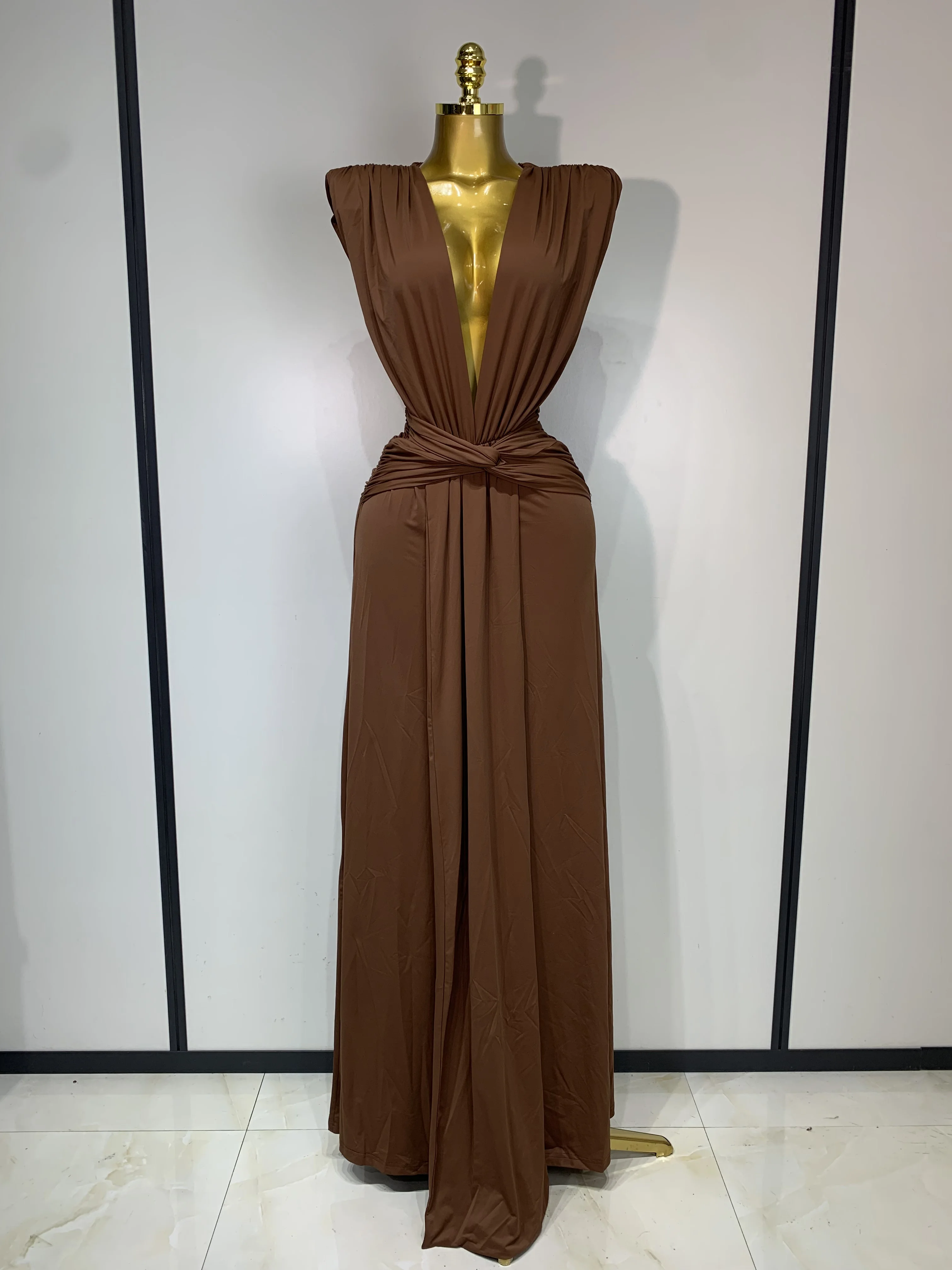 sexy brown birthday dress Women Backless Sleeveless V Neck Dresses 2026 New Celebrity Elegant Evening Club Party Luxury Clothing A-Line Gown Mac Duggal - Yellow Color:Blushing Bride Bouquet Perfect for a birthday