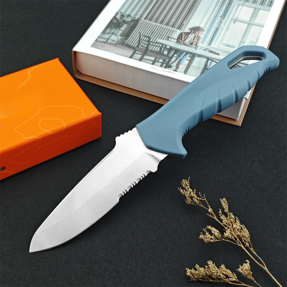 4 Styles BM Undercurrent 18040S Fixed Knife D2 Blade Blue Nylon Fiber Handle Outdoor Tactical Knife Portable Hunting EDC Tool