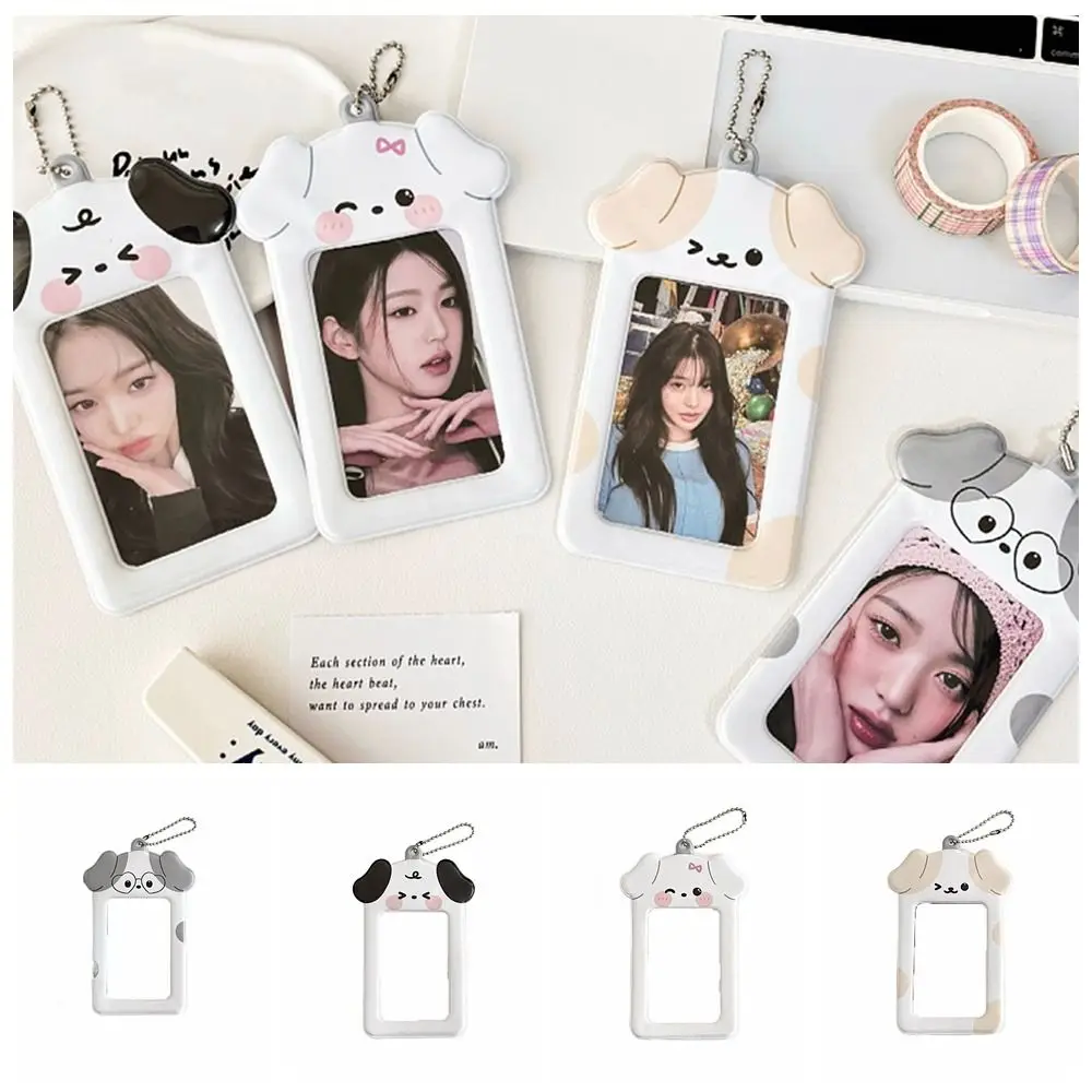 

Cute Cartoon Korean Idol Photocard Holder Dog INS Korean Style Card Sleeve Puppy Protective Case Bus Card Holder Student