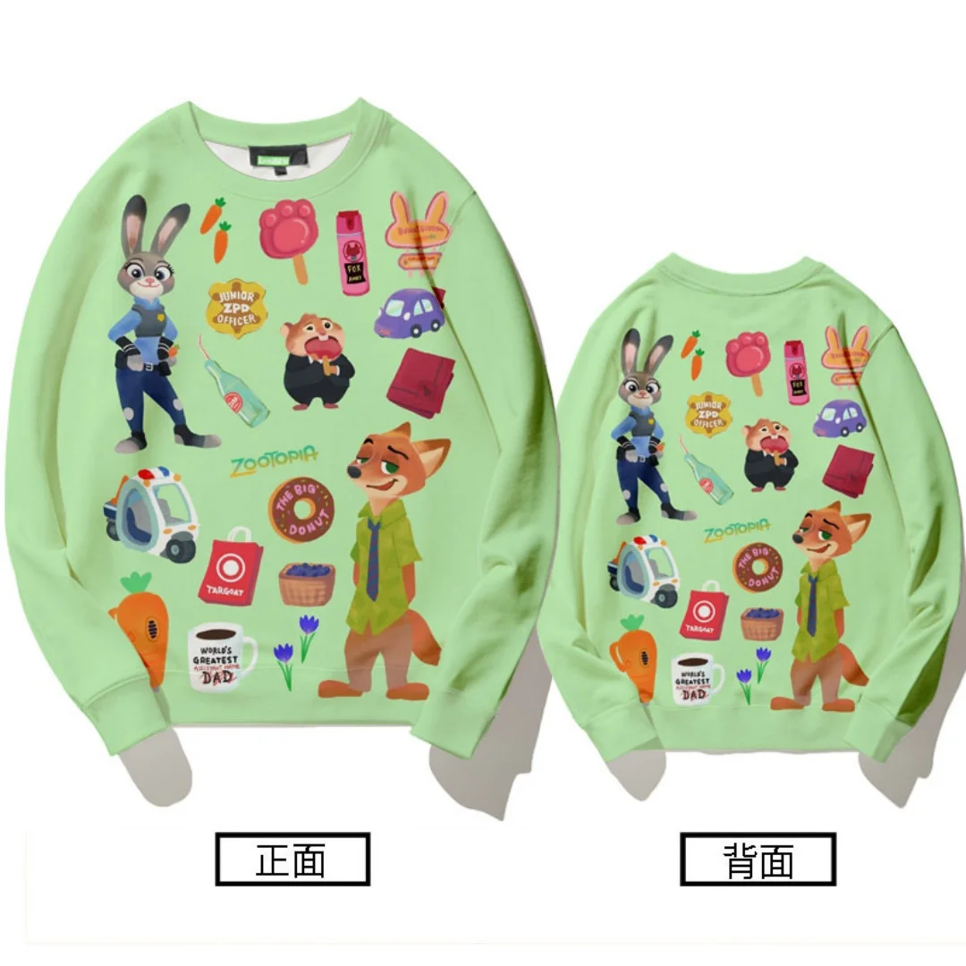 Толстовка с рисунком Зверополис Диснея, 3D принт, осенние модные толстовки для отдыха, детские толстовки Y2K, мужские и женские толстовки