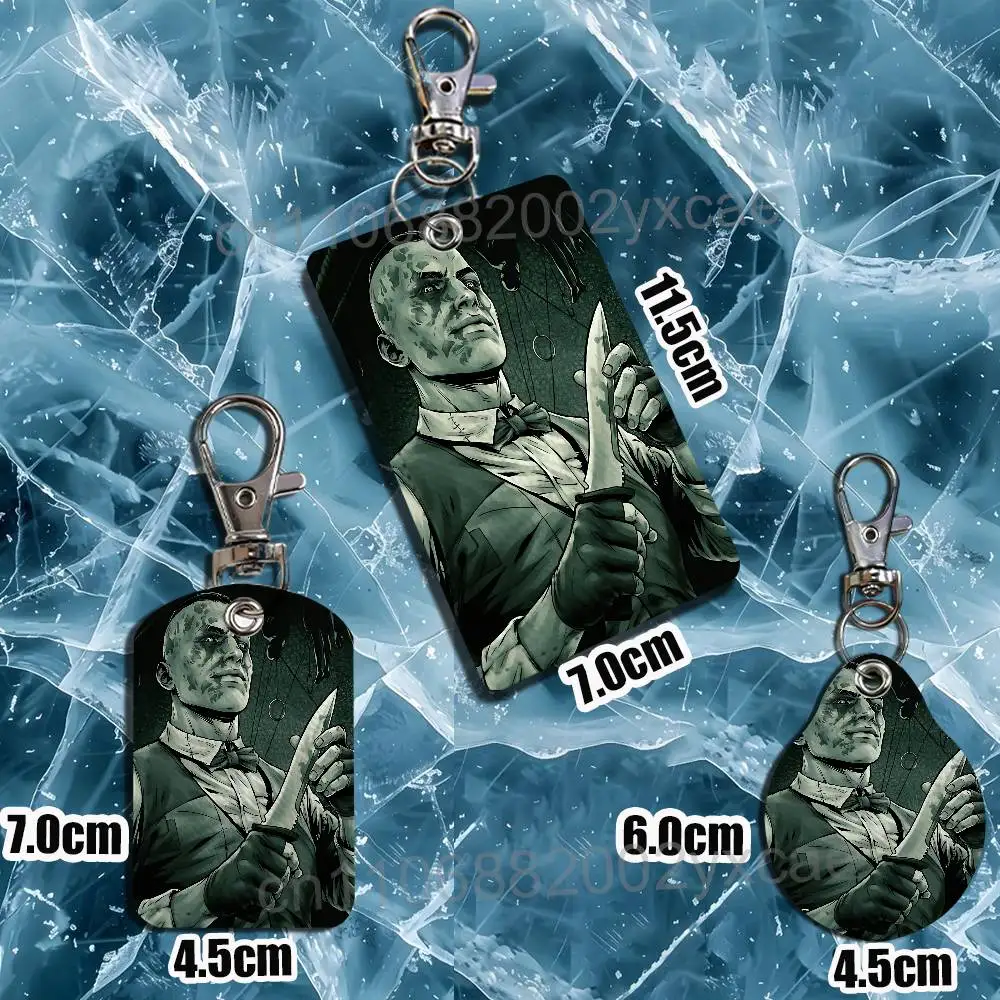game Horror Eddie Gluskin Outlast Keychain Holder Suitable For Subway Bank Card Bus Card Case Badge Holder Wallet Card Textured view 4