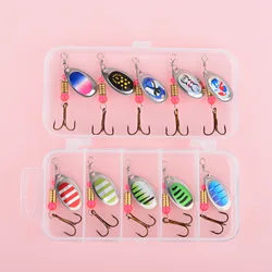 Cucharas metálicas giratorias para lucio con paletas
