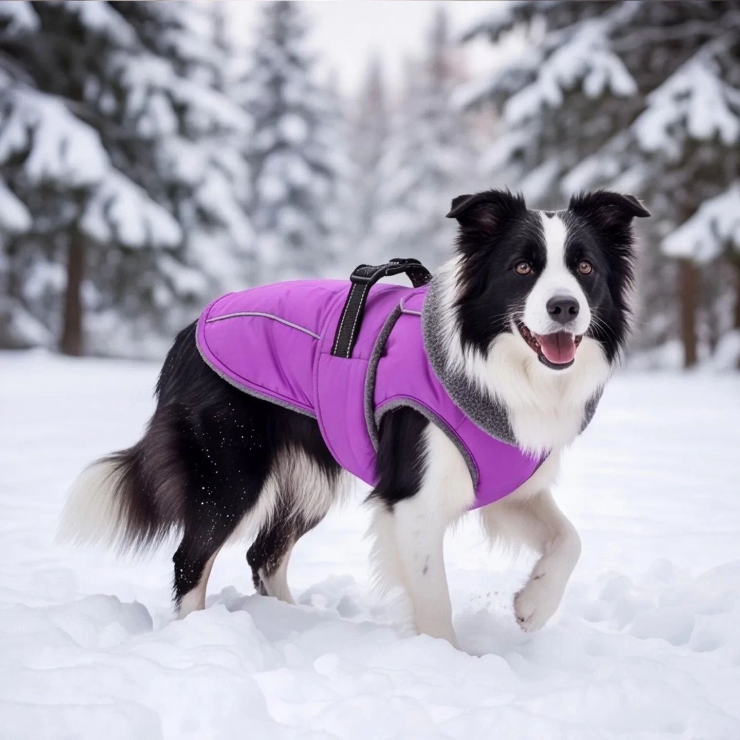 Warm Fleece Lined Dog Vest Winter Coat with No Pull Reflective Strip Universal Fit Pet Jacket for Outdoor Play And Walking