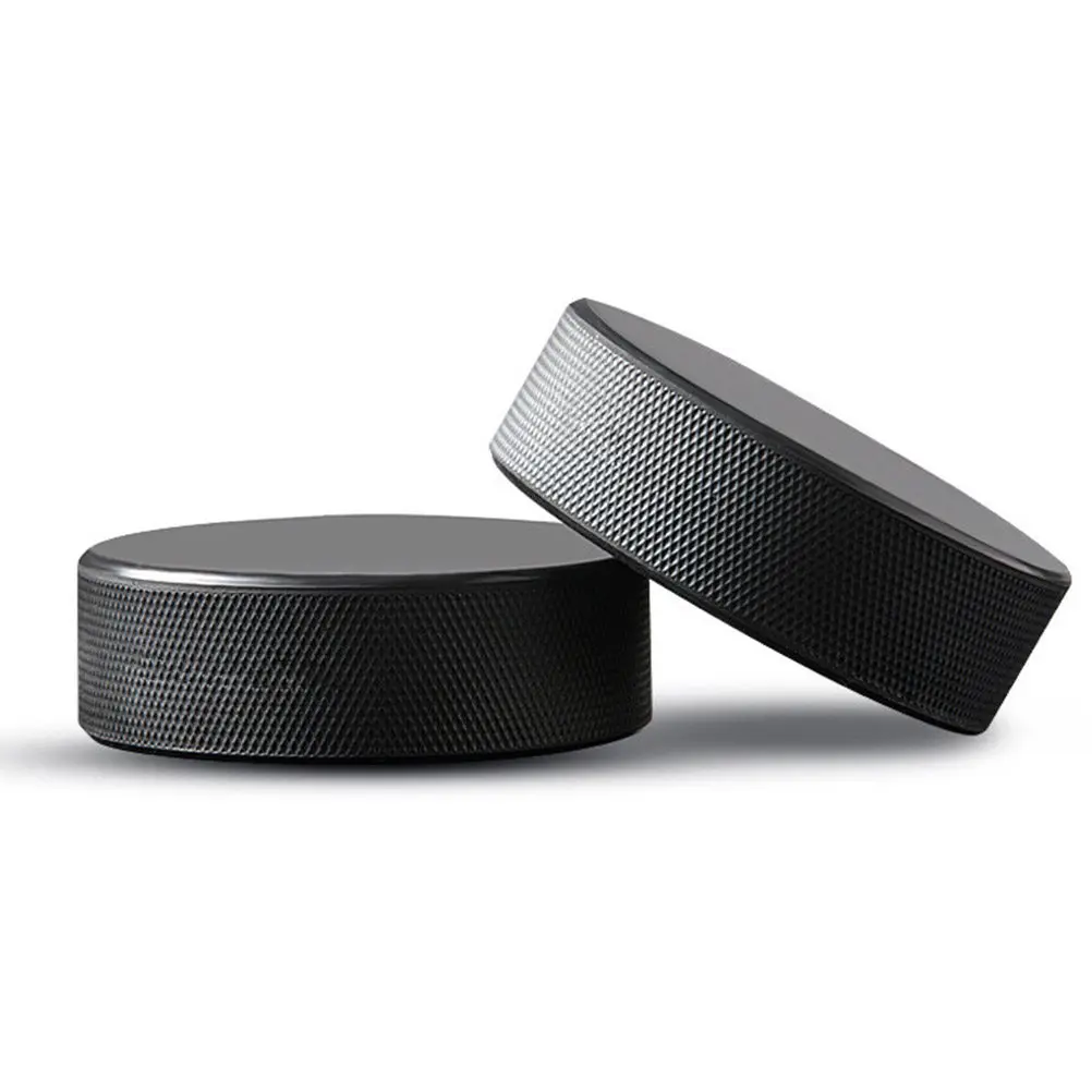 6Pcs Professional Ice Hockey Pucks PU Standard Weight 170G Flat Smooth Surface Anti-Slip Texture for Pond Rink Training Games
