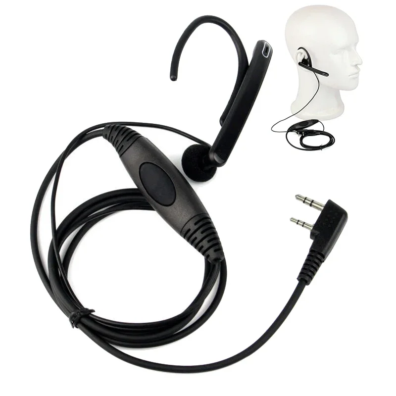 Radio Mic Headset Communication Accessories 1pc Earpiece PTT Microphone For KPG KPG27D KPG29D Practical