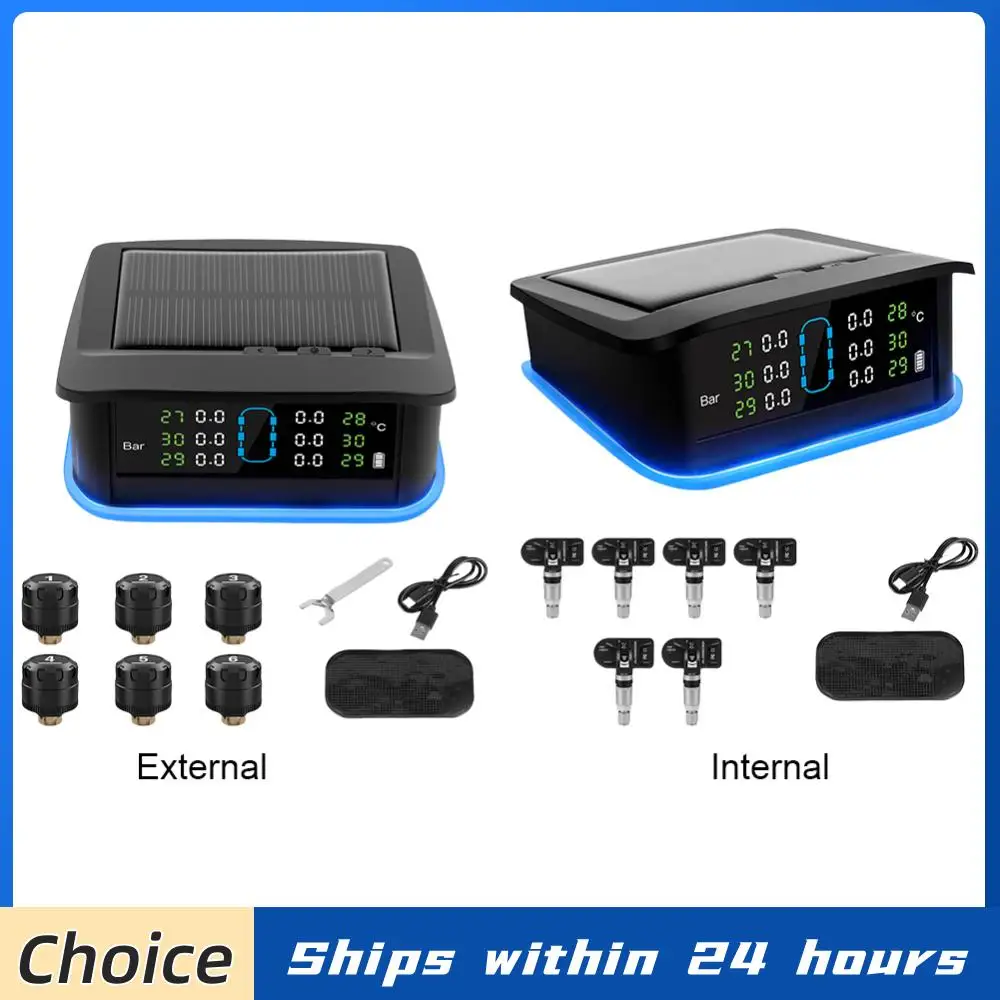 

Система контроля давления в шинах с 6 датчиками, система мониторинга давления и температуры в шинах для автодомов/прицепов/грузовиков