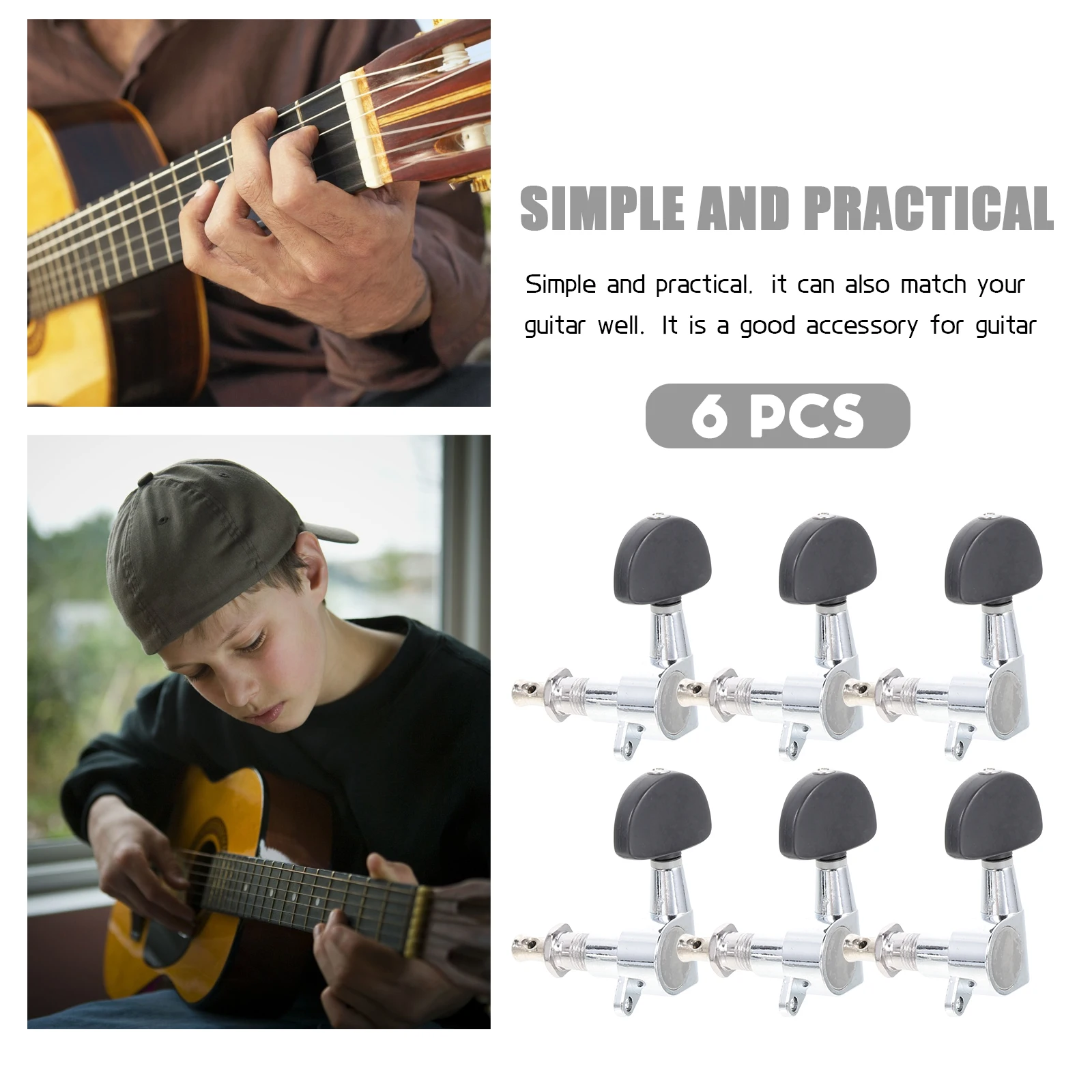 

Guitar Tuners Electric Replacement Accessory Tuning Pegs Head Keys Bass Durable