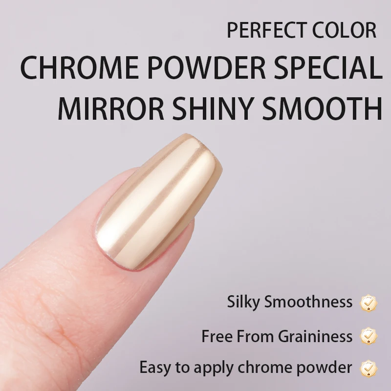 PERFECT COLOR Gel Top Coat for Chrome Nail Powder 12ml Clear No Wipe High Gloss Top Coat Easy Application