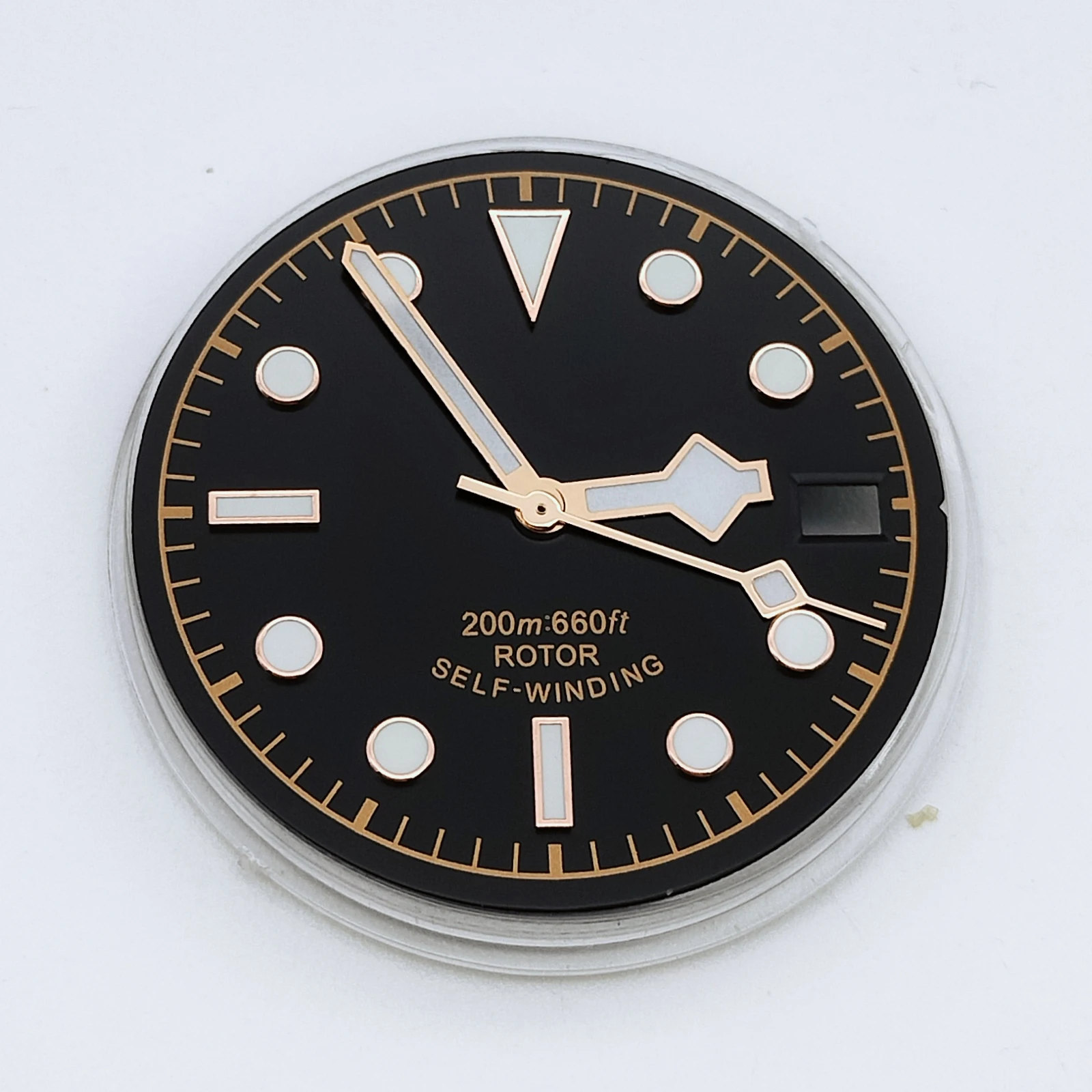 28.5MM Watch Part Green Luminous Dial Add Hands Fit NH35 Automatic Movement