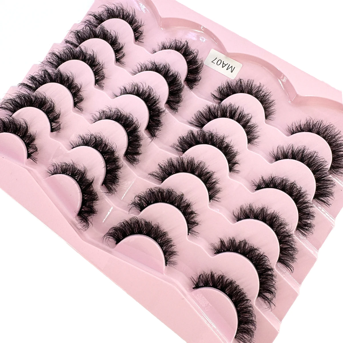Neu12 Paar natürliche flauschige 3D-Nerzwimpern falsche Wimpern Make-up-Set Nerzwimpern Verlängerungswimpern kurze Wimpern