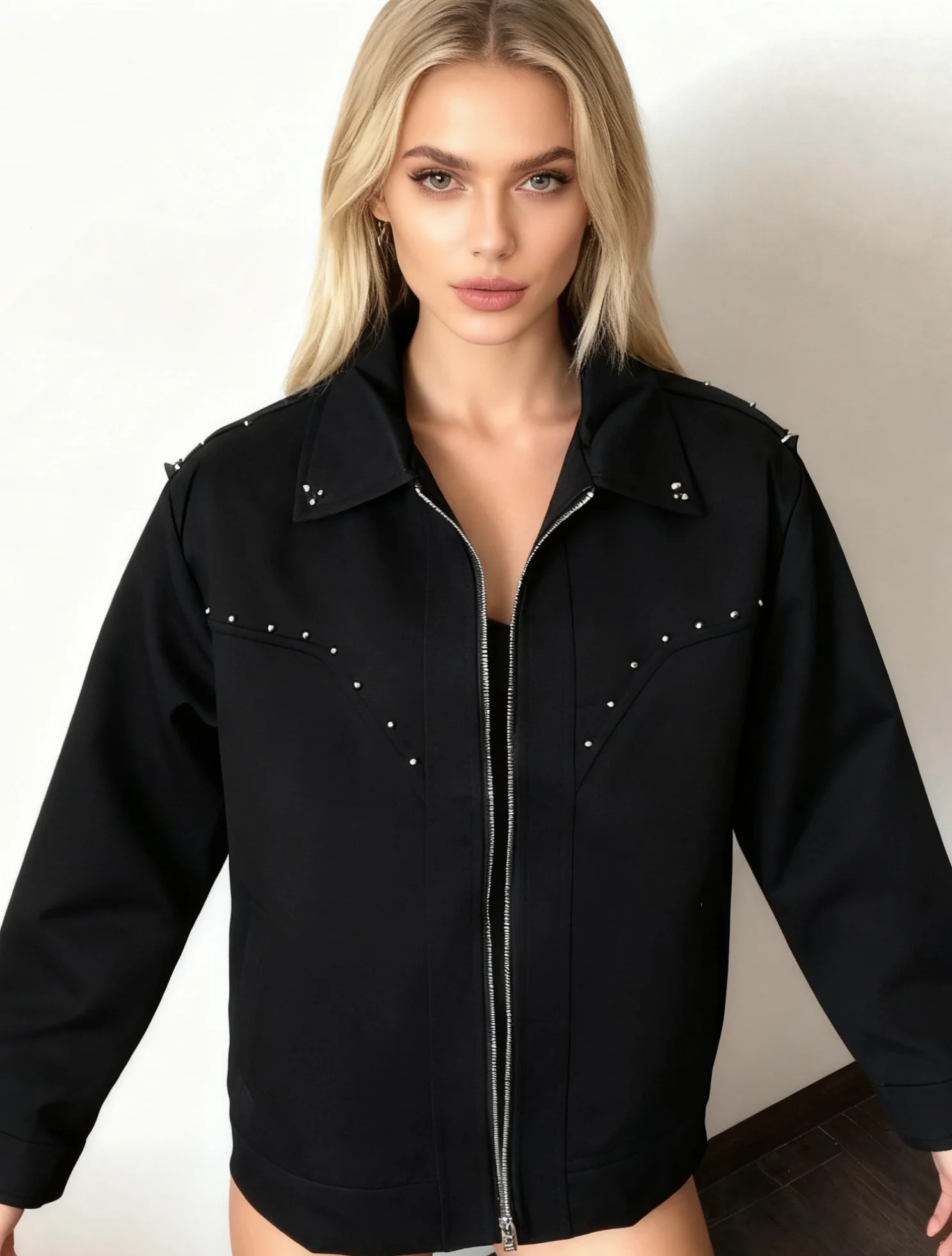 

Biker Jackets Womens Jacket Retro Fall Denim C-Print Graffiti Artistic Fashions Niche Hipster Unique Stylish Halloween Thickend