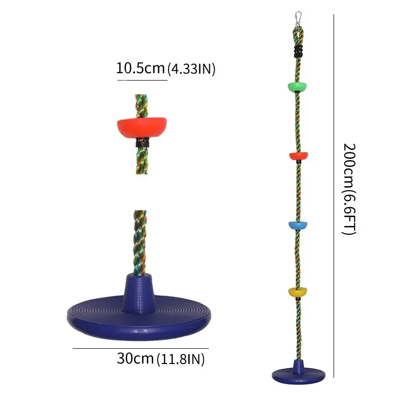 Tree Climbing Rope and Kids Disc Swing Seat Set Outdoor Backyard Playground Accessories