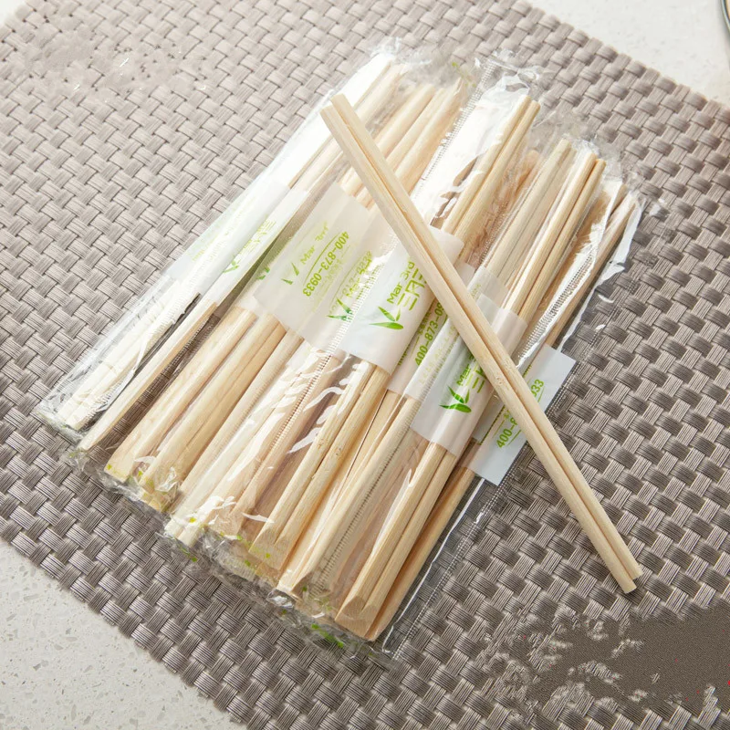 Chinese Disposable Bamboo Wooden Chopsticks Individually Wrapped Kitchen Tableware Disposable Chopsticks and Bamboo chopsticks