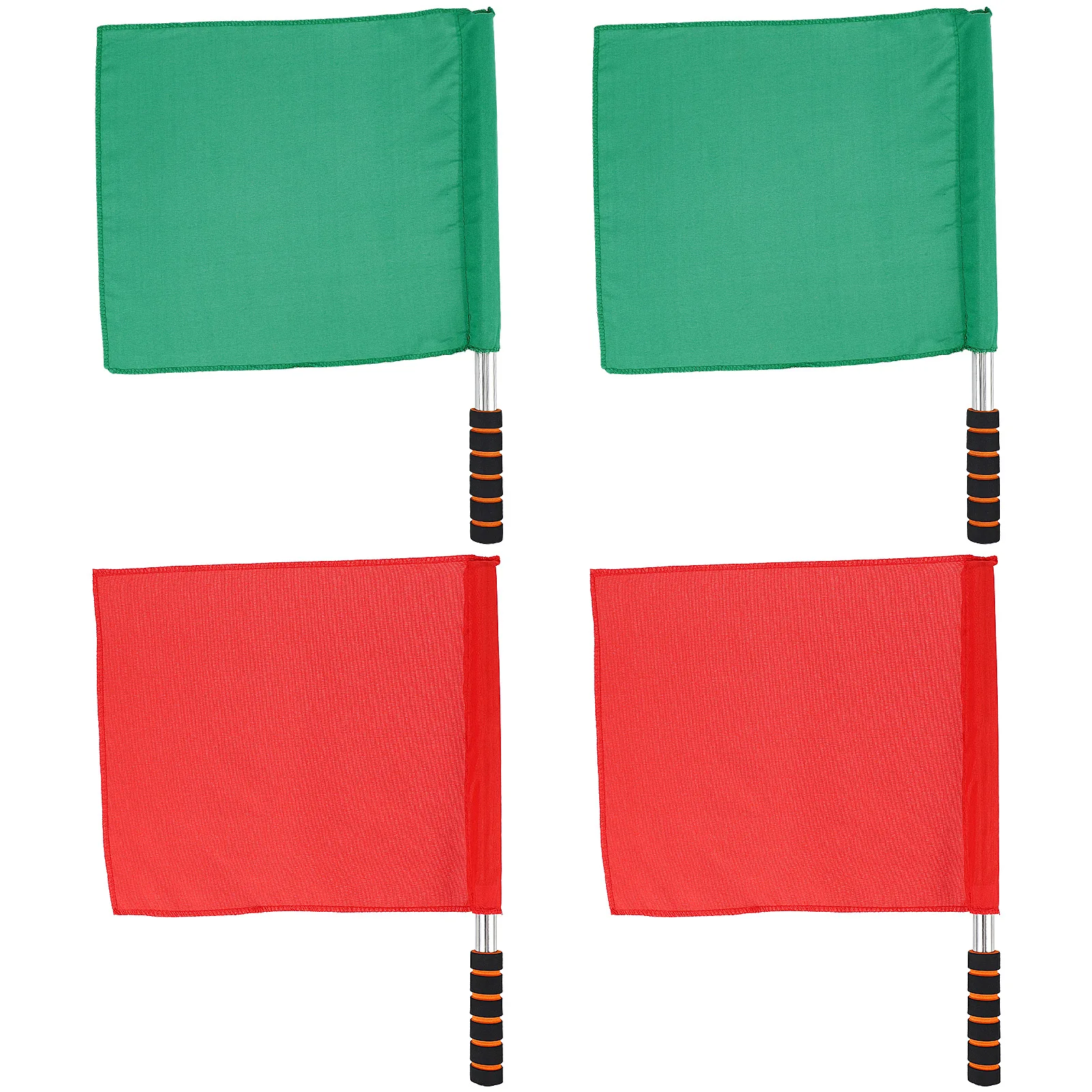 

4 Pcs Referee Flags Signal Race Conducting Flags Suitable Size Lightweight Handheld High Visibility Stainless Steel
