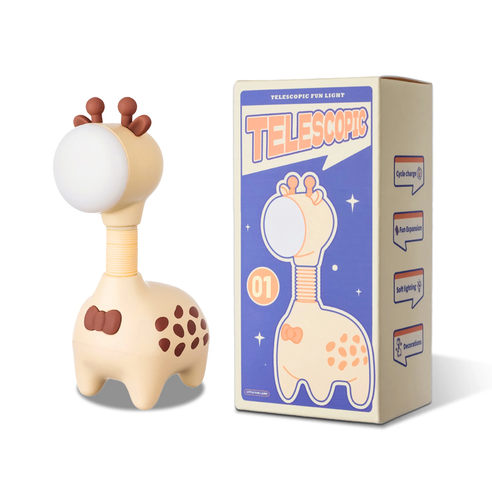 

RiooCubee MINI Giraffe Fun Play Светодиодный ночник с зарядкой через USB DIY Настольная лампа Светодиодный настольный светильник Настольный орнамент Декор для гостиной