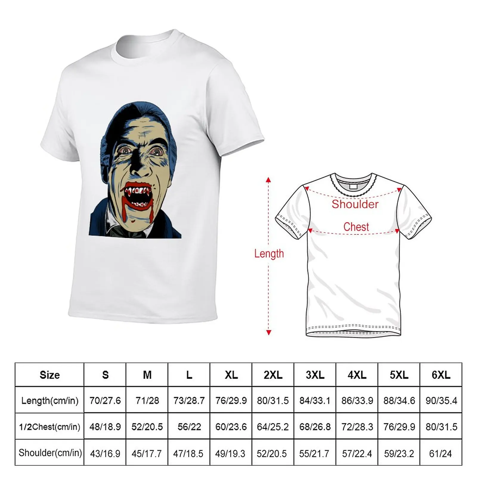 New Dracula - Christopher Lee T-Shirt black t shirt Oversized t-shirt Men's t-shirt