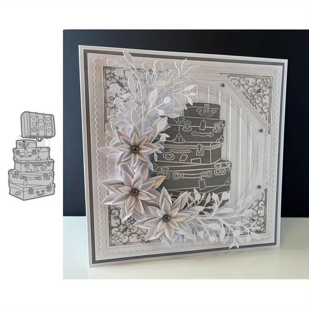 Neue Ankunft Vintage Koffer Metall Stanzformen für DIY Scrapbooking Karte, Der Schablonen Präge Handwerk Dekoration
