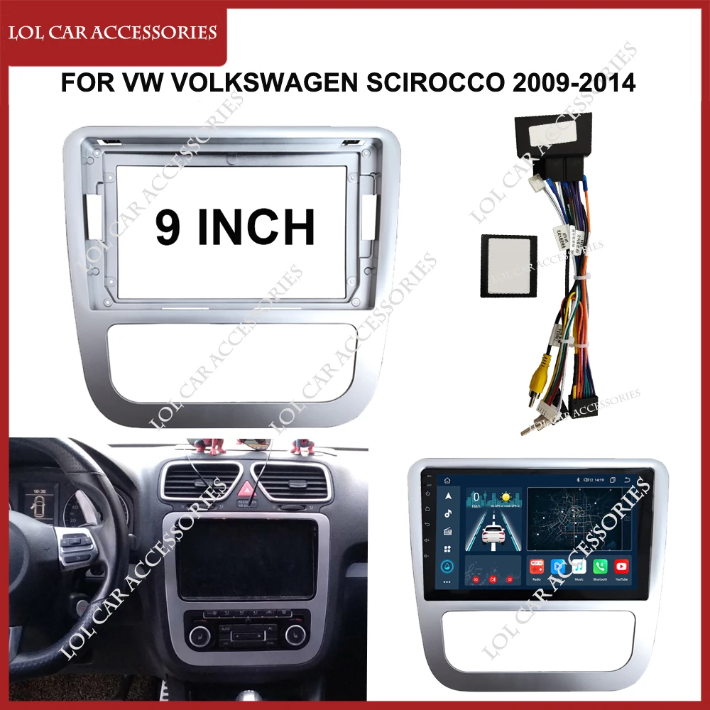 

9 дюймов для VW Volkswagen Scirocco 2009-2014 ручное автомобильное радио стерео GPS MP5 Android плеер 2 Din головное устройство Fascia Dash Frame