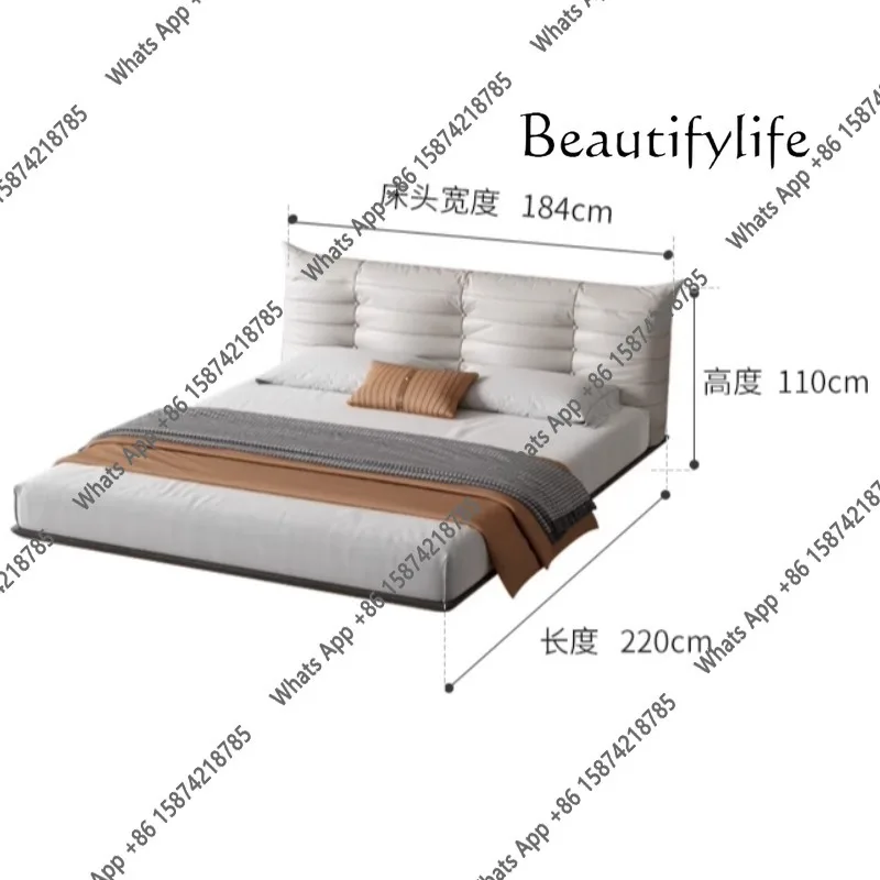 Z62  Upholstered Unique Bed Frame Japanese French Lounge Bed Dressers Children Muebles Para El Hogar Bedroom