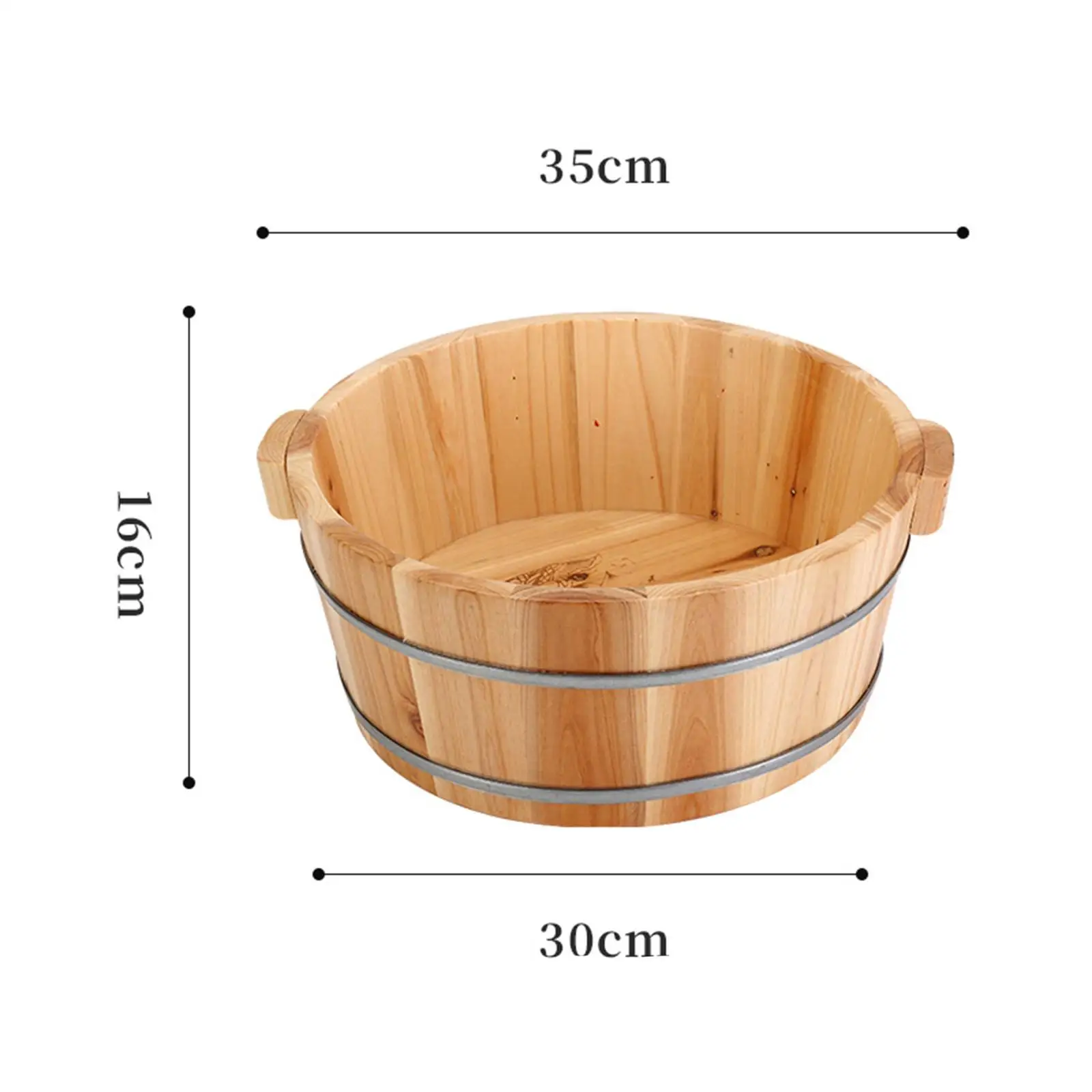 1 Pcs Wooden Footbath Basin Tub Foot Soaking Bath Basin Foot Bucket Sooth Surface Leisure Comfortable for Home Bathroom Supplies