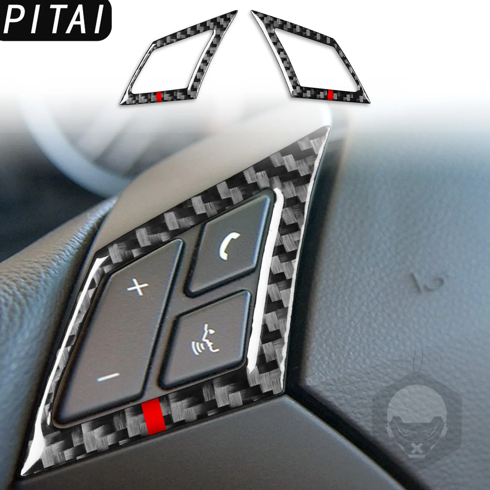 For BMW 5 Series E60 2004-2010 Carbon Fiber Steering Wheel Panel Trim Strips Car Interior Decor Accessories Decoration Sticker
