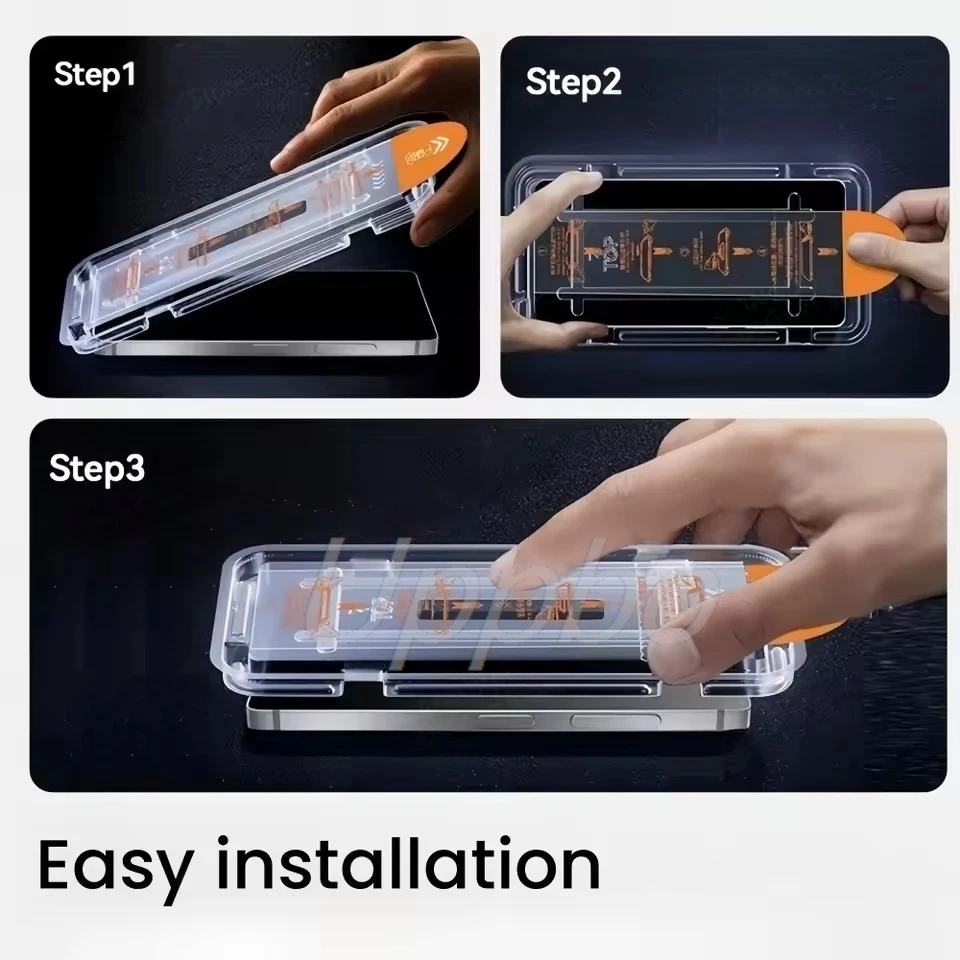 3 sztuki folii ochronnej na ekran do Google Pixel 10 11 Pro XL 8 9 10 Pro 9A 8A 7A, bezpyłowa instalacja, pełne pokrycie, szkło hartowane. — zdjęcie produktu 2
