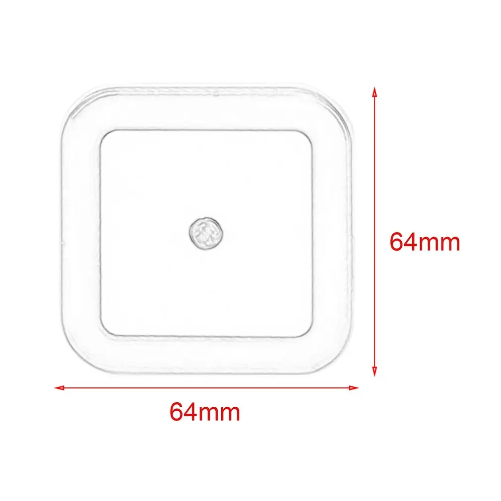 Lâmpada de Indução LED Inteligente, Quadrado, Luz de Parede, Luz Noturna, Interruptor Automático, Sensor, Quarto, Utensílios Domésticos