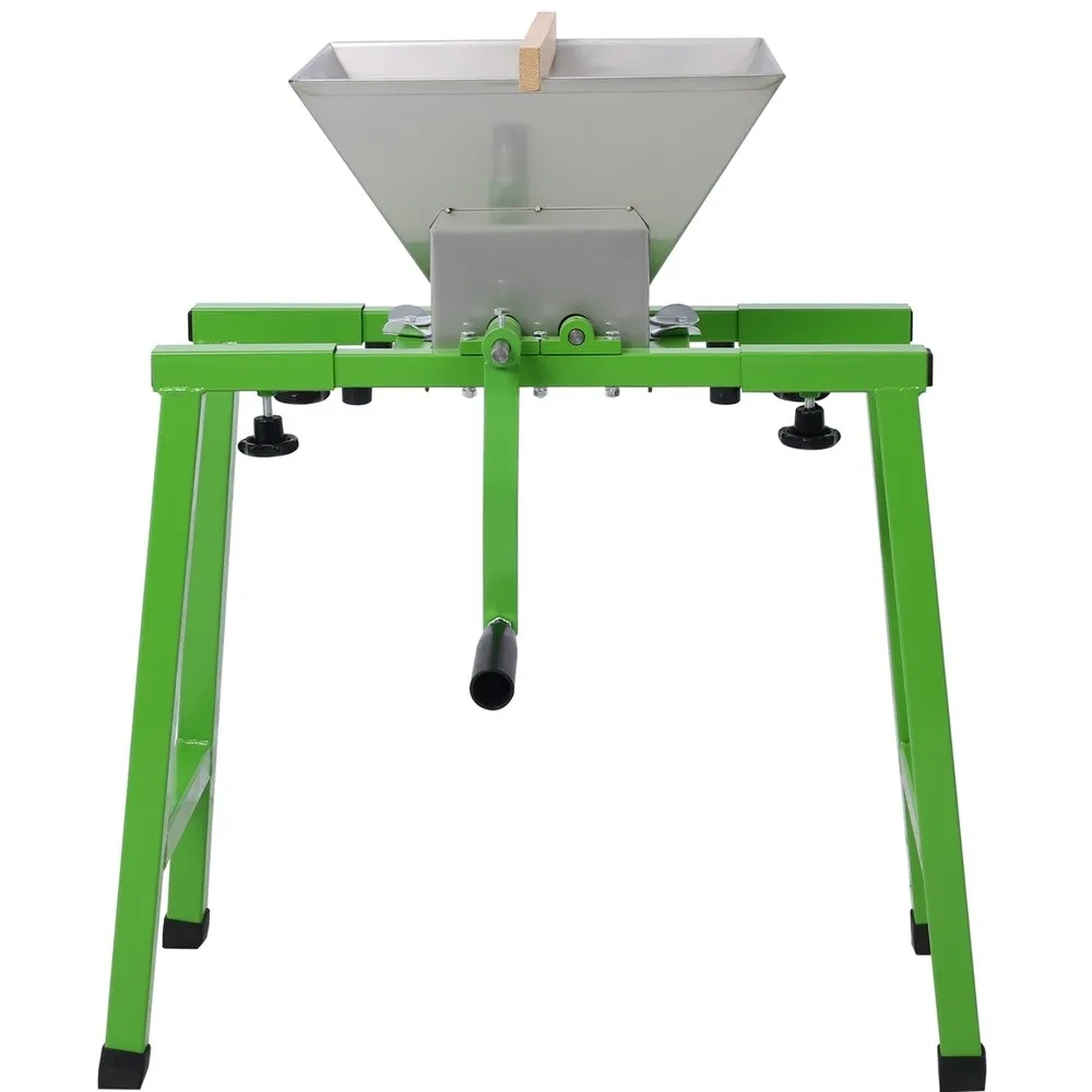 7L Manual Fruit Juicer Grinder with Stand – Stainless Steel Crusher for Apples Pears Peaches Carrots Ideal for Wine