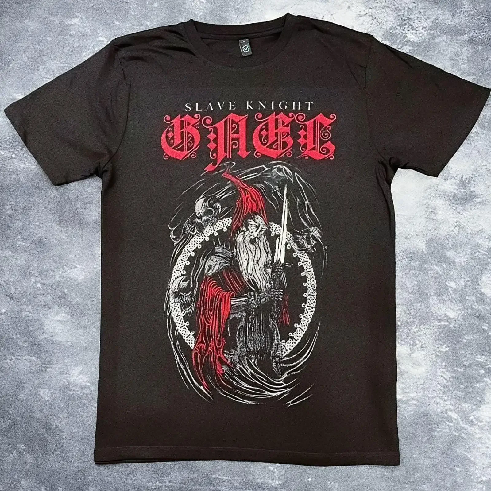 SLAVE KNIGHT GAEL Dark Souls 3 Metal T Shirt vintage Washed Versatile Breathable graphic Comfortable homme streetwear Soft