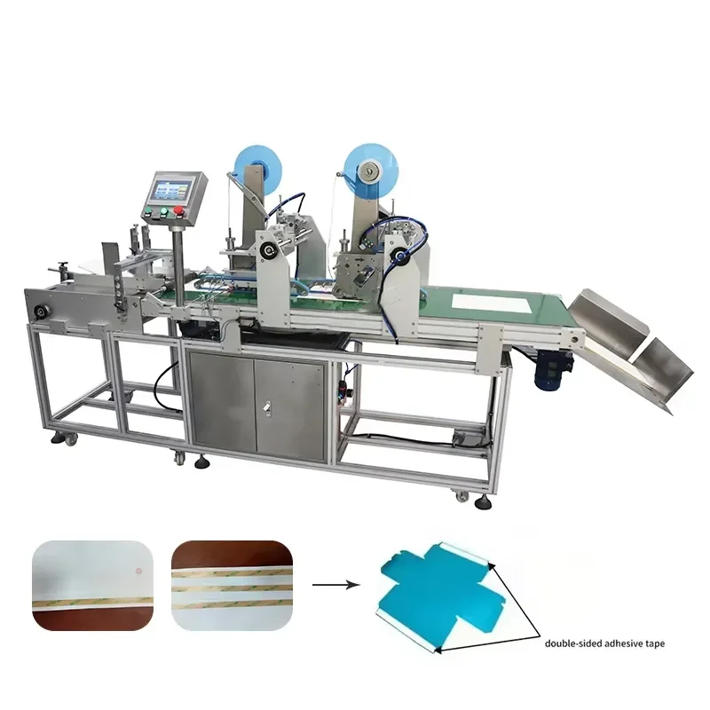 2026 CE Automatic Double Side Taping Applicator Pasting Machine Double Sided Adhesive Tape Application Cutting Machine for