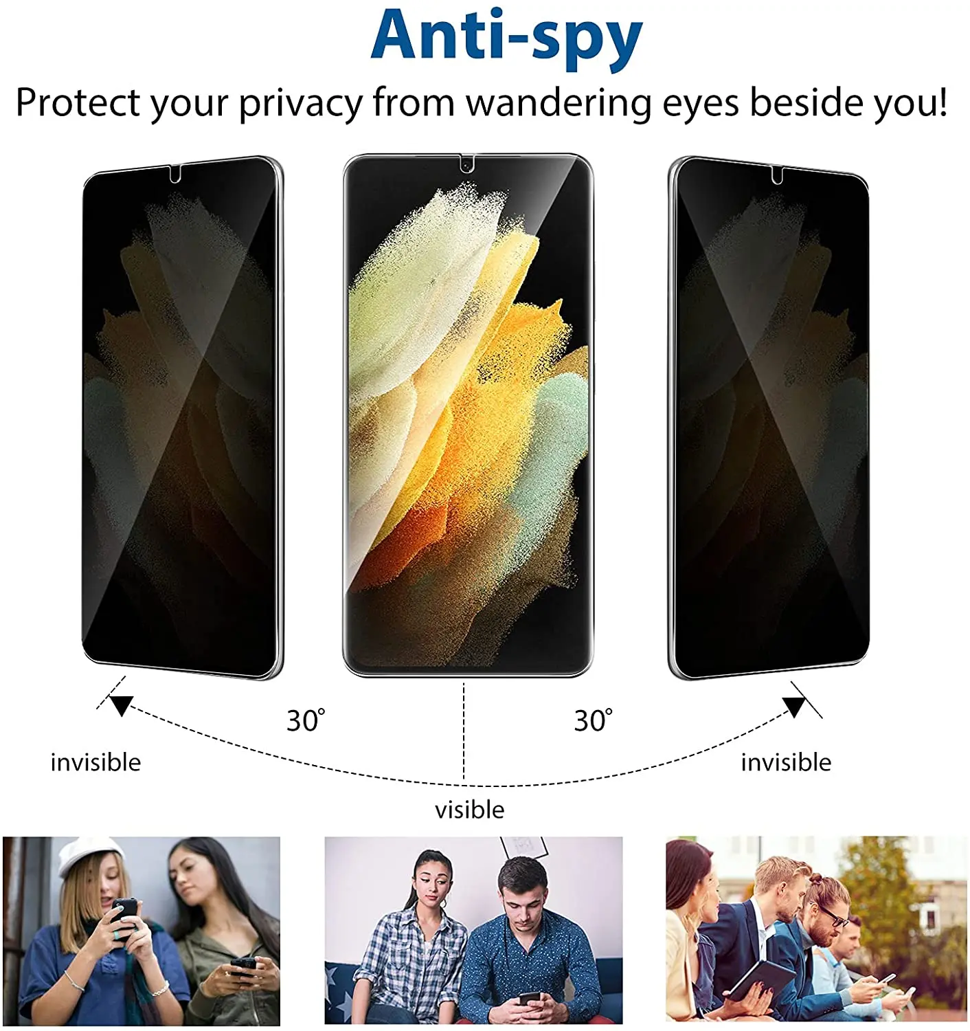 A53 Matte Anti Spy Privacy Hydrogel Film For Samsung Galaxy A40 A41 A42 5G A50 A50S A51 5G UW A52 A52S Auto Repair Guard image 2