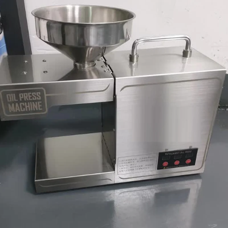 Oil Press Machine Stainless Steel Temperature Control Home Peanut Sesame Sunflower Seeds Extraction Machine